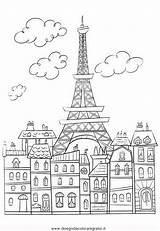 Parigi Disegno Colorare Paesaggi Misti Disegnidacoloraregratis sketch template