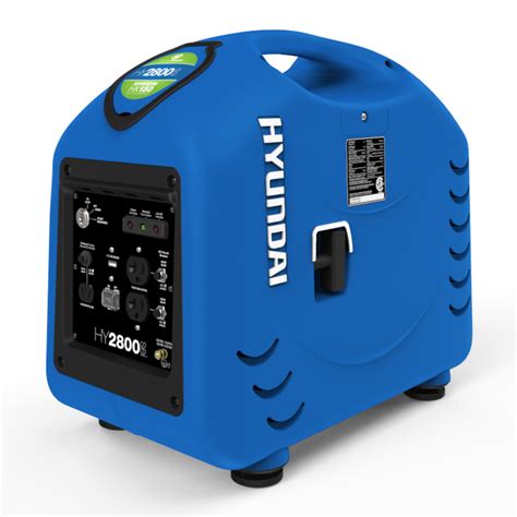 hyundai   watt gasoline powered portable inverter generator  electric start carb