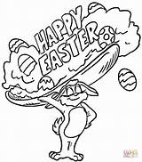 Easter Coloring Happy Bunny Pages Wishes Supercoloring Print Online Drawing sketch template
