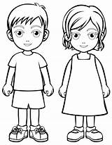 Children Printable Coloring Pages Kids Template Girls People sketch template