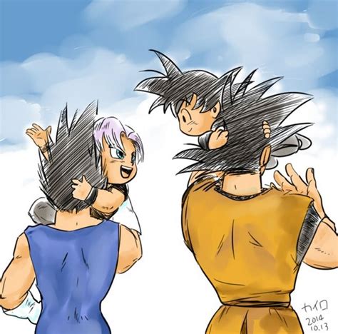 Vegeta Trunks Goku And Goten Dragon Ball Z Pinterest