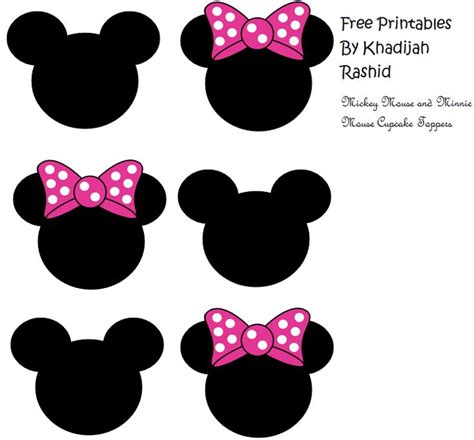 printable minnie mouse cake topper