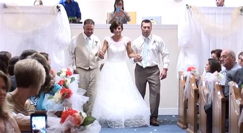 paralyzed bride walks down the aisle for her wedding video sheknows