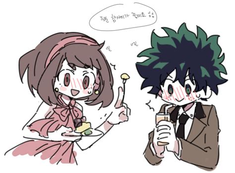 Characters Uraraka Ochako Midoriya Izuku Hero My Hero Academia