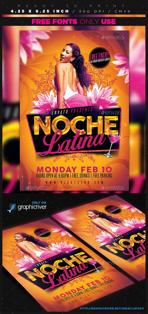 Noche Latina Party Flyer By 1jaykey Graphicriver