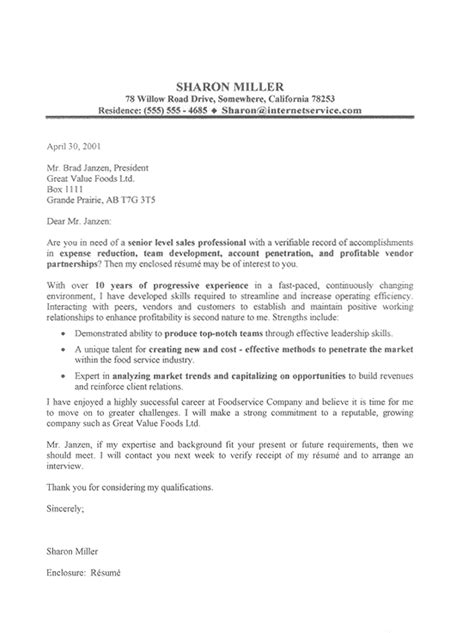 cover letter senior management  answers   top  interview