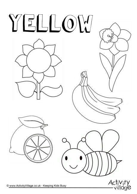 yellow preschool coloring pages color worksheets color worksheets