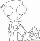 Gir Zim Invader Coloringpages101 sketch template