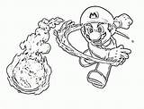 Coloring Mario Pages Flower Fire Super Comments sketch template
