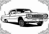 Lowrider Impala Coloring Drawings 64 Drawing Car Pages Chevy Chicano Cars Lowriders Sketch Book Arte Tattoo Tattoos Rider Dibujo Cartoon sketch template