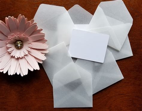 mini envelopes small vellum envelopes    etsy