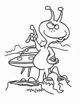 Extraterrestre Spaceship Ufo Kolorowanki Kosmiczny Statek Personnages Spacecraft Pobrania Coloriages Bestcoloringpagesforkids sketch template