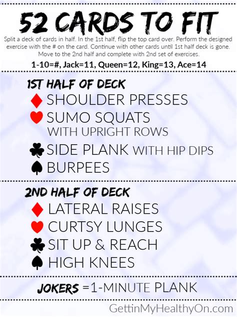 cards  fit workout