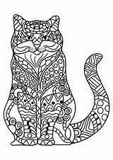 Coloring Chat Coloriage Katten Sourit Le Cat Pages Adults Ler Mosaic Kitty Kids Printable Adult sketch template