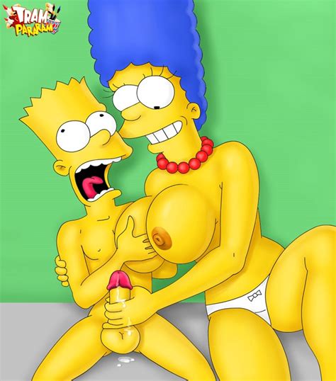 marge simpson and bart simpson the simpsons drawn by tram pararam