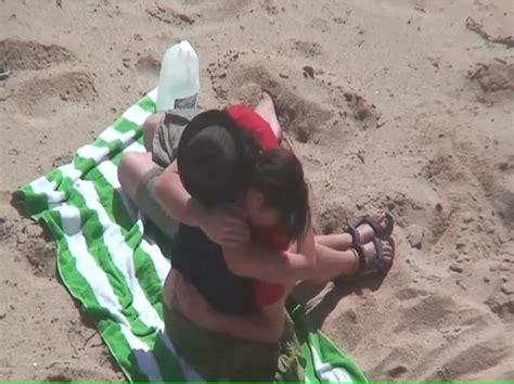 Kissing And Tit Sucking On The Beach With A Couple Alpha Porno