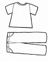 Kleidung Activities Ausmalen Websincloud Vorlage Klamotten Pajama Kleider sketch template