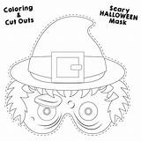 Halloween Cut Outs Coloring Pages Printable Cutouts Ghost Template Printablee Stencil Bat sketch template