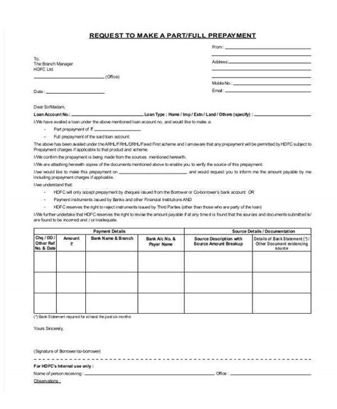 loan letter templates   sample  format