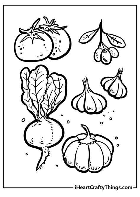 vegtable coloring pages