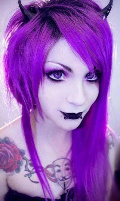Gothic Makeup Gothic Beauty Purple Love Purple Hair Funky