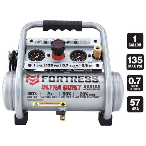 fortress  gallon  psi ultra quiet professional oil  air compre sosoutils