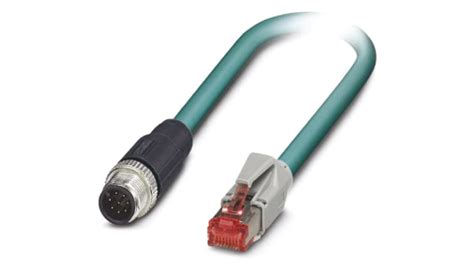 cable ethernet categorie  phoenix contact bleu  pur avec connecteur rs