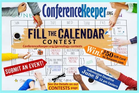 conferencekeepers fill  calendar contest