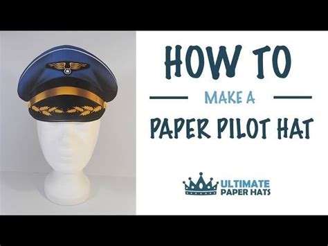paper pilot hat paper hat pilot costume hat template