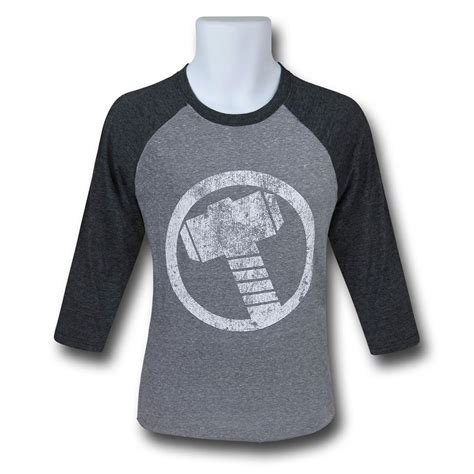 Thor Hammer Symbol Men S Baseball T Shirt