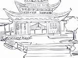 Temple Chinese Sketch Coloring Japanese Buildings Temples Paintingvalley Game Pages Hiatus Back There Color sketch template