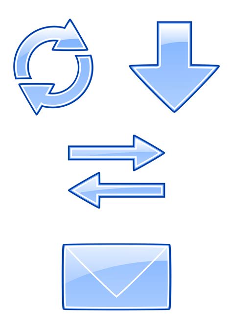 clipart glossy email icons