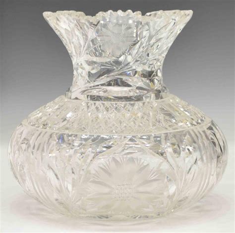 American Brilliant Period Cut Glass Vase Lot 592