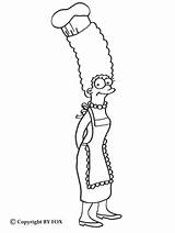 Marge Simpsons Colouring sketch template