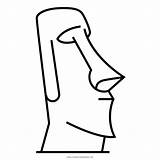 Moais Hermoso Moai Ultracoloringpages Pascua Statues sketch template