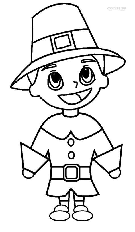 printable pilgrims coloring pages  kids coolbkids thanksgiving