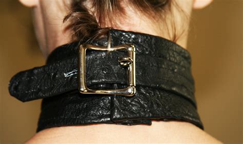 Exotic Ostrich Leather Collar Sade Fantasy