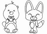Pororo Coloring Pages Pengiun Little sketch template