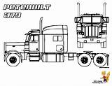 Peterbilt Coloring Blueprints 379 Freightliner Camiones Trailers Sketchite sketch template