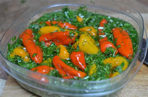 marinated mini bell peppers momsdish