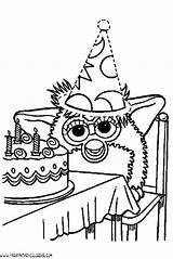 Furby Colouring sketch template