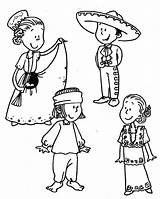 Trajes Tipicos Mexicanos Traditional Mexiko Mexique Tradiciones Ausmalbilder Enfant Mexicana Tipico Posadas Diversidad Cultural Interculturalidad sketch template