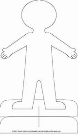 Doll Paper Template Clipart Body Outline Cliparts Library sketch template