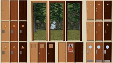 The Sims 3 Cc Single Two Tile Glass Door Registryjawer
