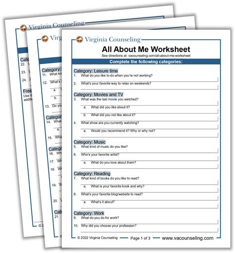 worksheet  adults  questions virginia counseling