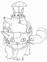 Totoro Coloring Pages Template sketch template