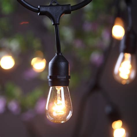 outdoor commercial string lights amlight  ft heavy duty weatherproof lighting ebay