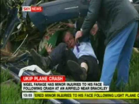 ukip nigel farage injured  plane crash   youtube