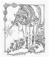 Coloring Pages Unicorn Adults Popular sketch template