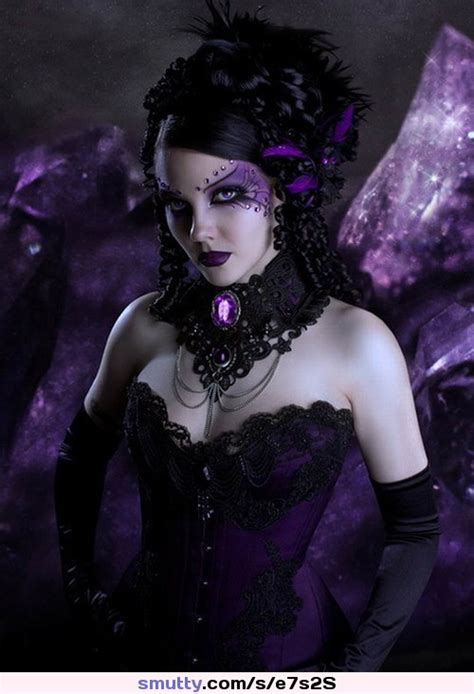 Beautifulgirl Eveningdress Fetish Classy Purple Black Bustier Corset